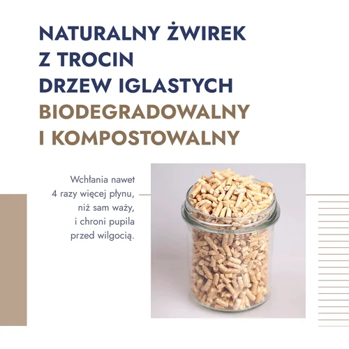 #1 – Animax Pets Pellet 4 mm Żwirek niezbrylający dla gryzoni, 7 l