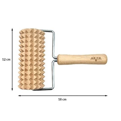 Miniaturka artykułu - #1 Akito Duży drewniany masażer z rączką roller antycellulitowy 1 szt.