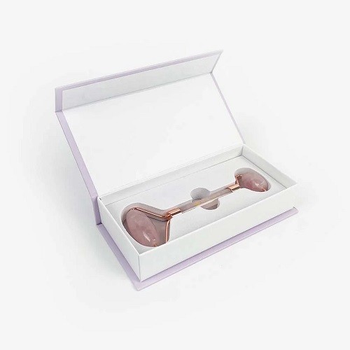 Miniaturka artykułu - #0 Acus Med Roller jadeitowy Gua Sha wałek do masażu twarzy r&oacute;żowy