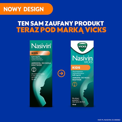 Zdjęcie produktu - 8 NASIVIN KIDS 0,025% Aerozol - 10 ml