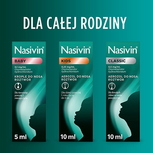Zdjęcie produktu - 6 NASIVIN CLASSIC 0,05% Aerozol, 10ml