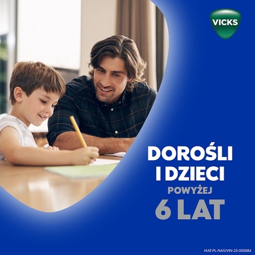 Miniaturka artykułu - #1  Nasivin Vicks Classic Aerozol na zatkany nos, 10 ml - lek na katar dla dorosłych i dzieci 6+