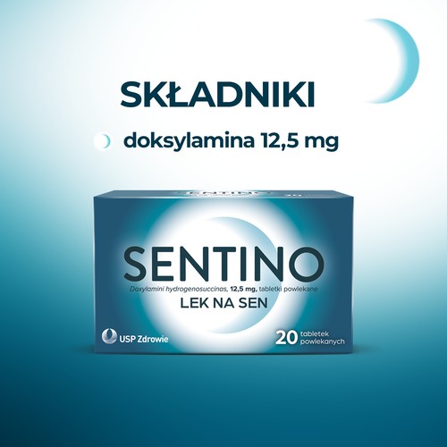 Zdjęcie produktu - 2 Sentino Lek na sen 12,5 mg, 20 tabletek powlekanych