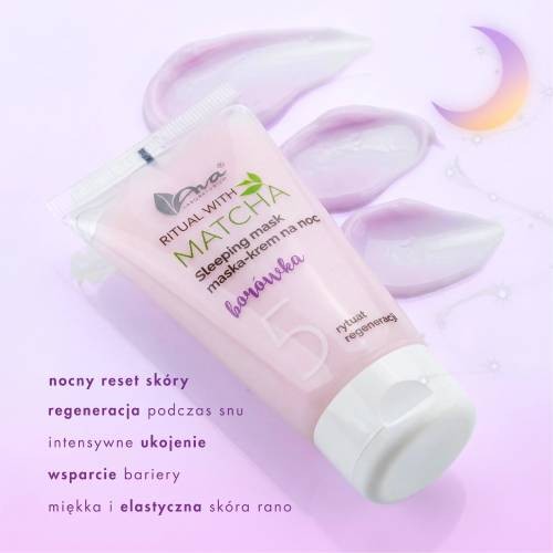 Zdjęcie produktu - 2 AVA Ritual with Matcha 5 Sleeping mask Maska-Krem na noc, 50 ml
