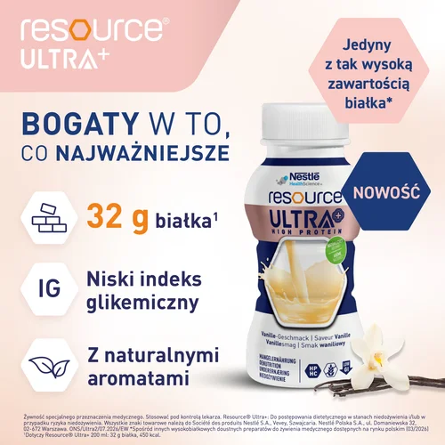 #0 – Resource Ultra+ smak waniliowy, 4 x 200 ml