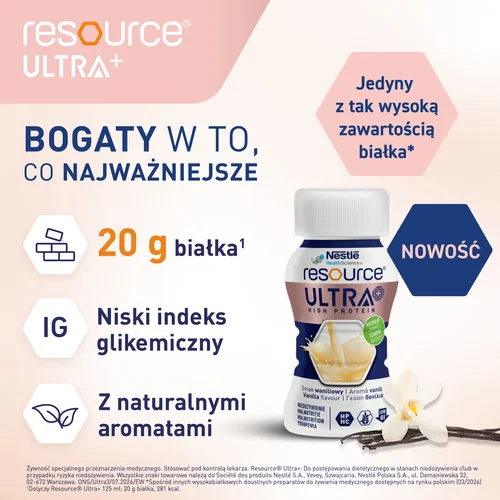 #0 – Resource Ultra+ smak waniliowy, 4 x 125 ml