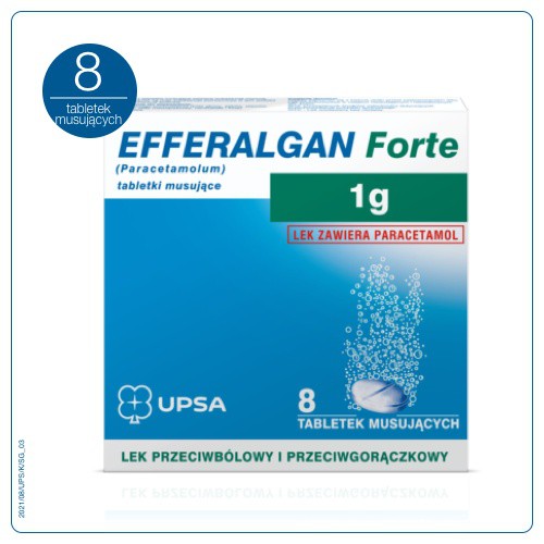 Miniaturka artykułu - #0 EFFERALGAN FORTE 1g - 8 tabletek 
