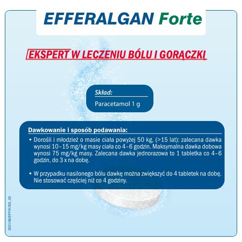 Zdjęcie produktu - 2 EFFERALGAN FORTE 1g - 8 tabletek 