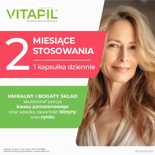 Miniaturka artykułu - #0 VITAPIL&reg; klasyczna formuła &ndash; przy wzmożonym wypadaniu włos&oacute;w, 60 kapsułek