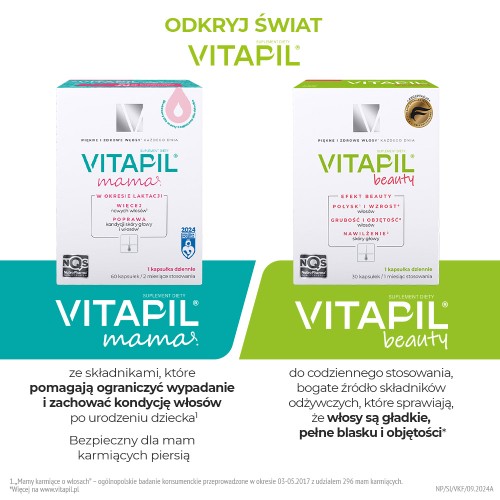 Zdjęcie produktu - 2 VITAPIL&reg; klasyczna formuła &ndash; przy wzmożonym wypadaniu włos&oacute;w, 60 kapsułek