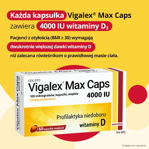 #3 – Vigalex Max Caps 4000, 60 kapsułek - profilaktyka niedoboru witaminy D