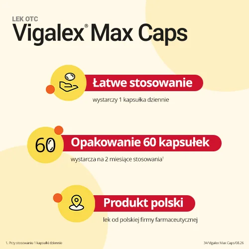 #4 – Vigalex Max Caps 4000, 60 kapsułek - profilaktyka niedoboru witaminy D