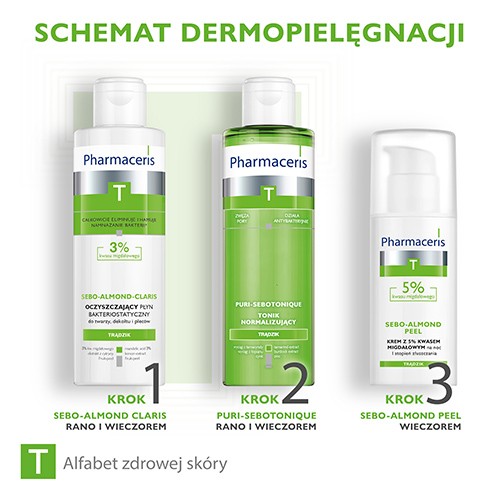 Zdjęcie produktu - 3 PHARMACERIS T Sebo-Almond Peel 5% krem peelingujący na noc I STOPIEŃ, 50 ml