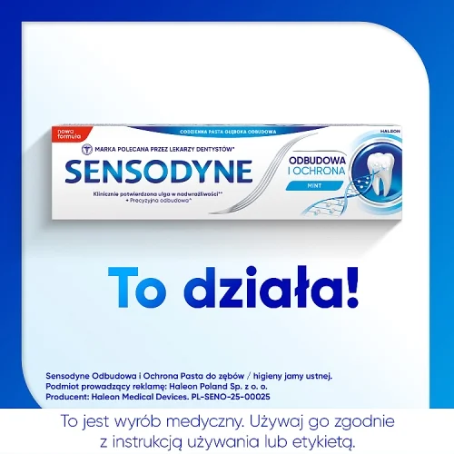 #5 – Sensodyne Odbudowa i Ochrona Pasta z fluorem do nadwrażliwych zęb&oacute;w, 75 ml