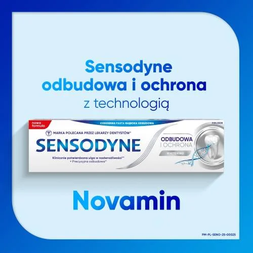 #0 – Sensodyne Odbudowa i Ochrona Whitening Pasta wybielająca z fluorem do nadwrażliwych zęb&oacute;w, 75 ml