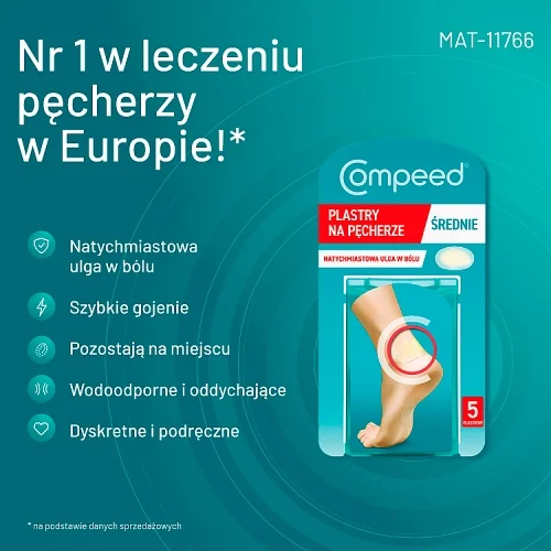 #1 – Compeed Plastry na pęcherze średnie, 5 szt.