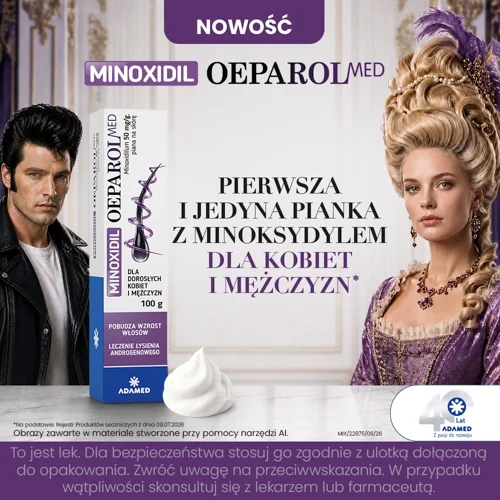 #1 – Minoxidil OeparolMed - Piana na sk&oacute;rę dla kobiet i mężczyzn przeciw wypadaniu włos&oacute;w, 100 g