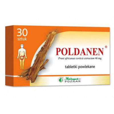 Zdjęcie produktu - 0 POLDANEN - 46 mg Naturalny Lek przy przeroście gruczołu krokowego i dla zdrowia intymnego - 30 tabletek