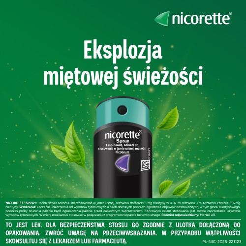 Miniaturka artykułu - #1 NICORETTE SPRAY - 13,2ml (150 dawek)