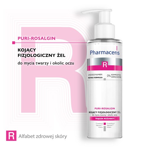 Zdjęcie produktu - 0 PHARMACERIS R Puri-Rosalgin Kojący żel do mycia twarzy, 190ml