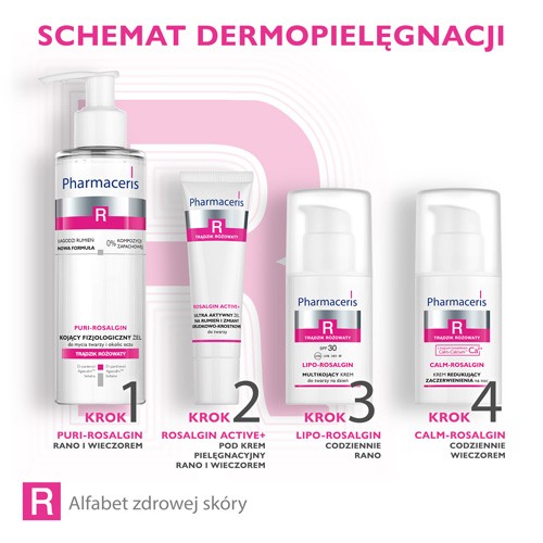 Zdjęcie produktu - 4 PHARMACERIS R Puri-Rosalgin Kojący żel do mycia twarzy, 190ml