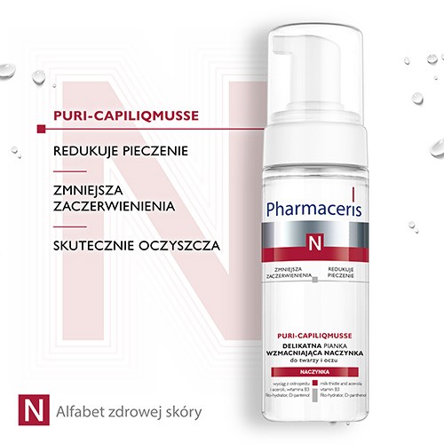 Zdjęcie produktu - 2 PHARMACERIS N Puri-Capiliqmusse pianka wzmacniająca do twarzy, 150 ml