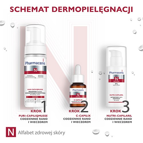 Zdjęcie produktu - 4 PHARMACERIS N Puri-Capiliqmusse pianka wzmacniająca do twarzy, 150 ml