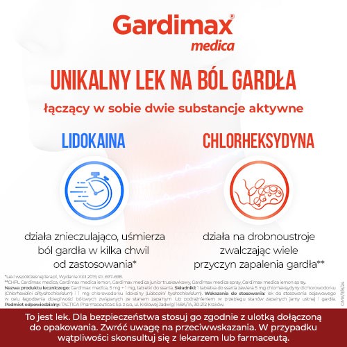 Zdjęcie produktu - 2 Gardimax medica bez cukru, 24 tabletki do ssania