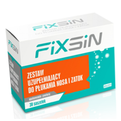 Miniaturka artykułu - #0 FIXSIN Zestaw uzupełniający do płukania nosa i zatok - 30 saszetek