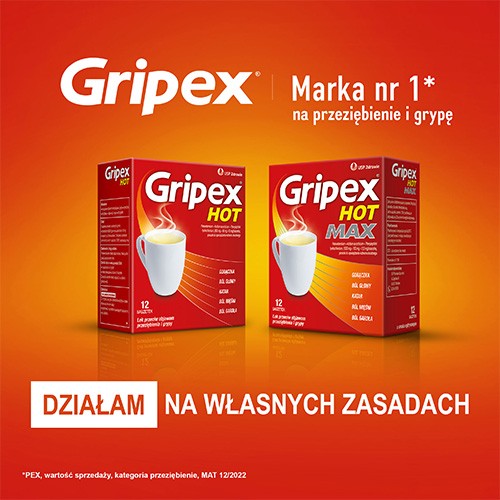 Zdjęcie produktu - 3 GRIPEX HOT MAX, 12 saszetek