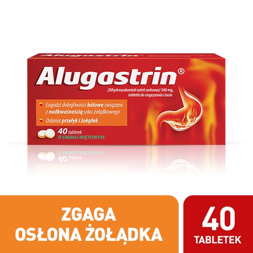 Miniaturka artykułu - #0 ALUGASTRIN - 40 tabletek 