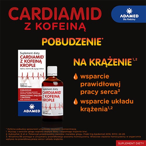 Zdjęcie produktu - 1 CARDIAMID Z KOFEINĄ krople, 100ml