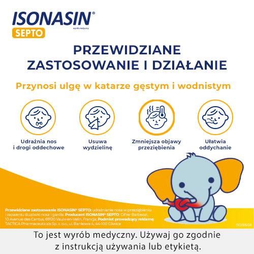 Zdjęcie produktu - 1 ISONASIN SEPTO Krople do nosa, 20 ampułek