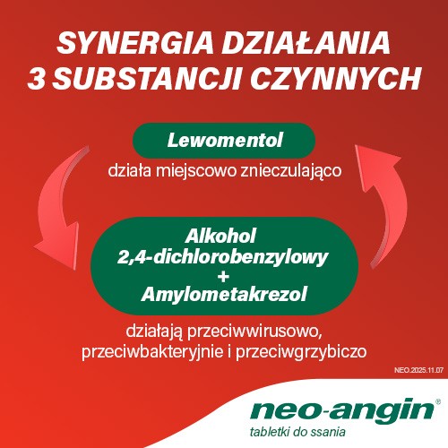 Zdjęcie produktu - 2 Neo-Angin Wiśnia bez cukru, 24 pastylki twarde