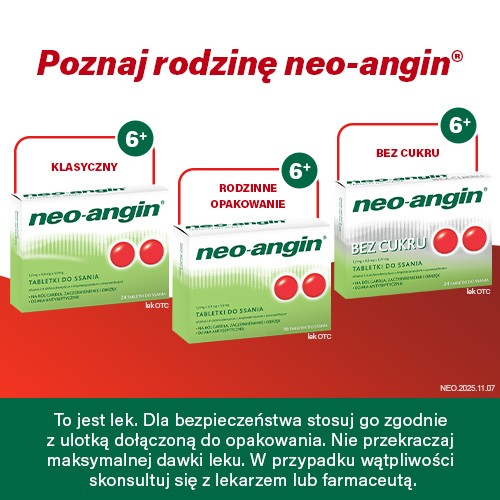 Zdjęcie produktu - 4 Neo-Angin Wiśnia bez cukru, 24 pastylki twarde