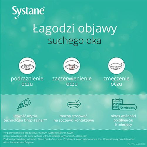 Zdjęcie produktu - 1 SYSTANE ULTRA krople nawilżające do oczu, 10 ml