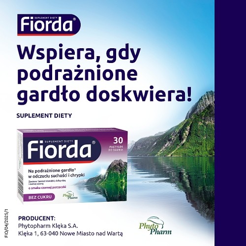 Zdjęcie produktu - 1 Fiorda o smaku czarnej porzeczki, 30 pastylek