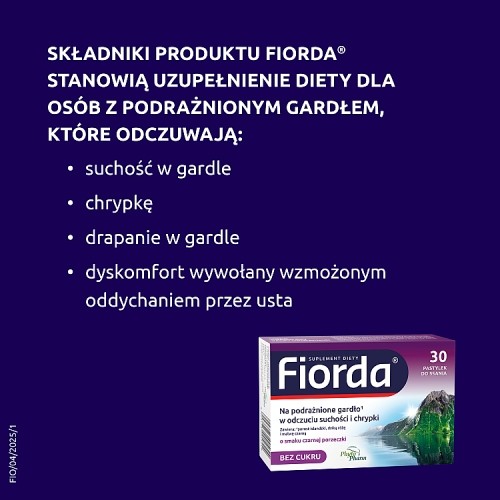 Zdjęcie produktu - 2 Fiorda o smaku czarnej porzeczki, 30 pastylek