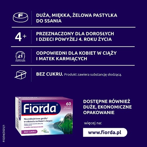 Zdjęcie produktu - 4 Fiorda o smaku czarnej porzeczki, 30 pastylek