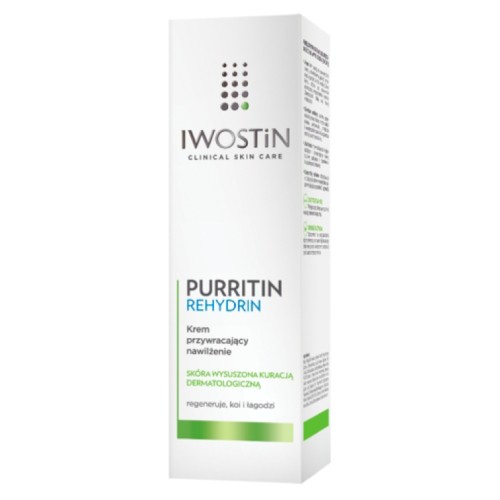Zdjęcie produktu - 0 Iwostin Purritin Rehydrin Krem przywracający nawilżenie, 40 ml