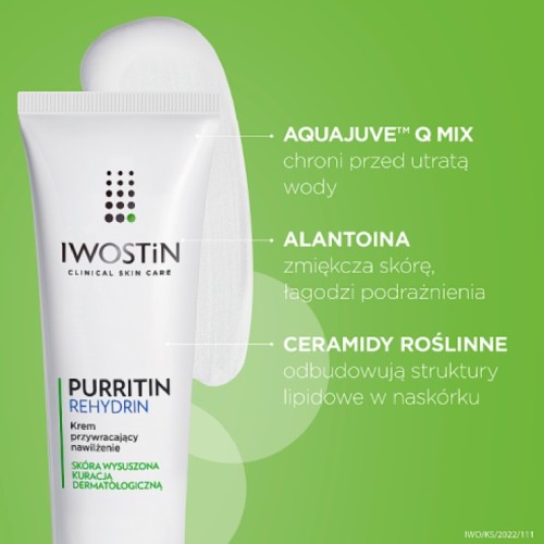 Zdjęcie produktu - 3 Iwostin Purritin Rehydrin Krem przywracający nawilżenie, 40 ml