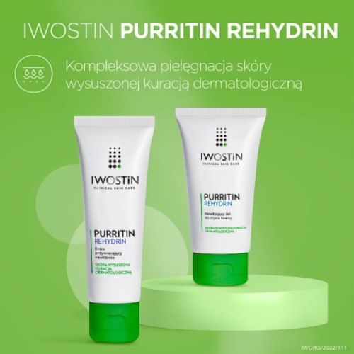 Zdjęcie produktu - 4 Iwostin Purritin Rehydrin Krem przywracający nawilżenie, 40 ml