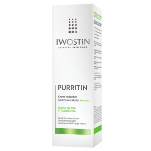 Zdjęcie produktu - 0 Iwostin Purritin Krem reduktor niedoskonałości na noc, 40 ml