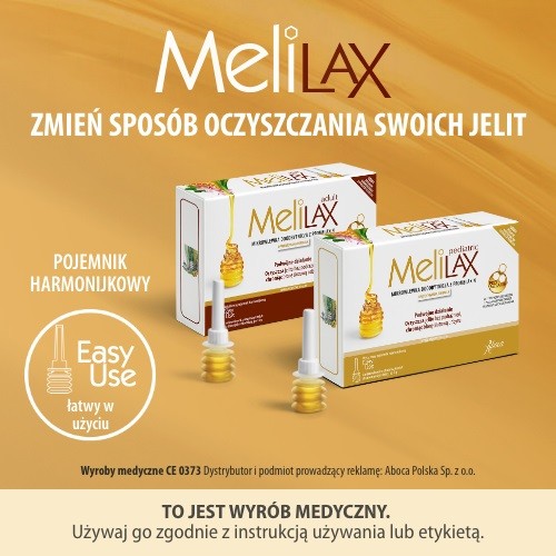 Zdjęcie produktu - 5 Melilax Mikrowlewka doodbytnicza z Promelaxin dla dorosłych, 60 g - leczenie zaparć