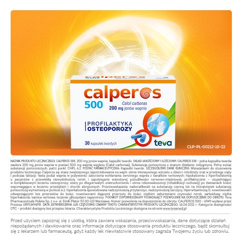 Zdjęcie produktu - 4 CALPEROS 500mg - 30 kapsułek