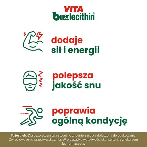Zdjęcie produktu - 1 VITA BUERLECITHIN, 1000 ml Lek poprawiający koncentrację i pamięć oraz witalność