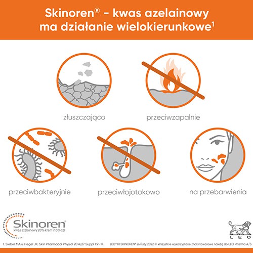 Miniaturka artykułu - #0 Skinoren 200 mg/g krem na trądzik, 30 g