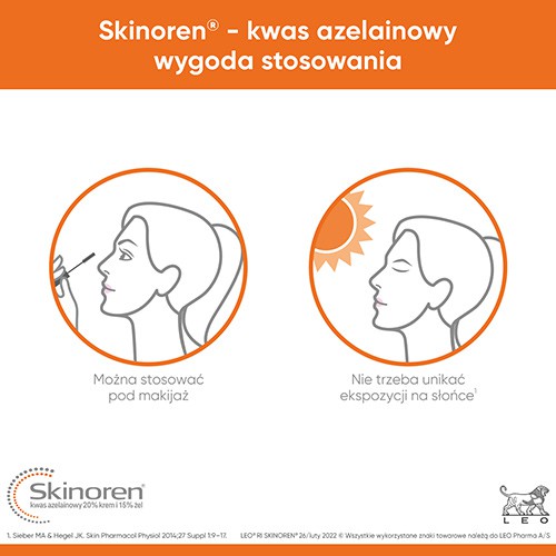 Miniaturka artykułu - #1 Skinoren 200 mg/g krem na trądzik, 30 g