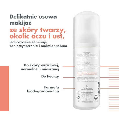 Zdjęcie produktu - 0 AVENE Oczyszczająca pianka matująca, 150 ml
