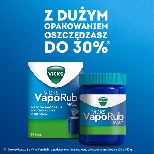 Zdjęcie produktu - 4 VICKS VapoRub Maść do nacierania pleców i klatki piersiowej, 100 g
